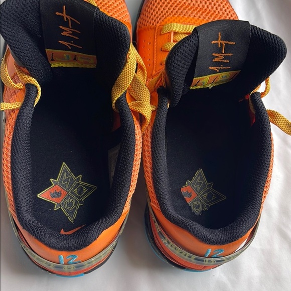 Nike JA 1 Brigit Mandarín and Blue Sneakers with Yellow Accents - Picture 10 of 14